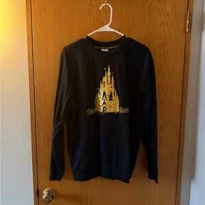 Disney Black and Gold Castle Crewneck Sweater